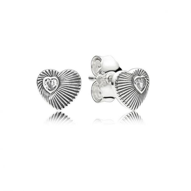 Pandora vintage heart earrings deals