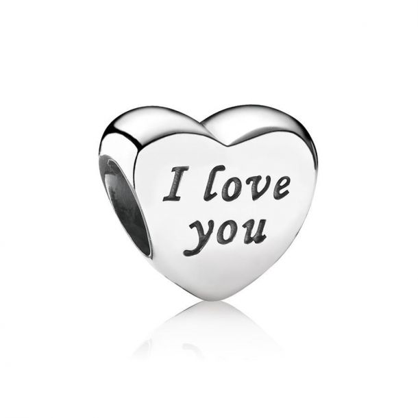 Pandora loving sentiments silver charm top