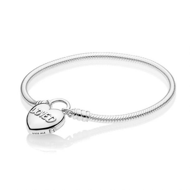 Pandora You Are Loved Heart Padlock Bracelet