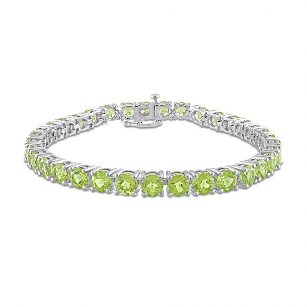 Sterling silver cheap peridot bracelet