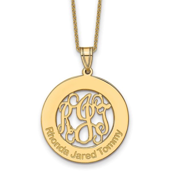 Personalized Monogram and Name Pendant Necklace REEDS Jewelers