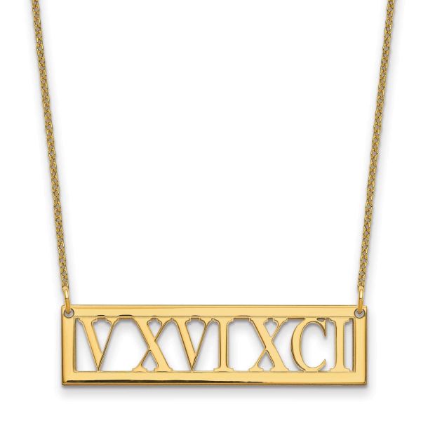 Custom roman numeral necklace online