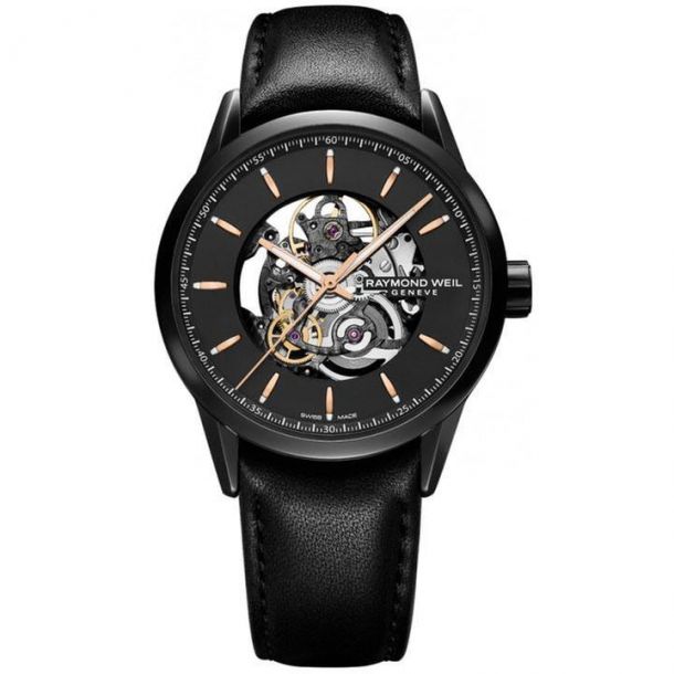 Previously Owned Men s Raymond Weil Freelancer Skeleton Dial Watch 2715 BKC 20021 REEDS Jewelers