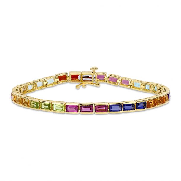 Rainbow stone bracelet on sale