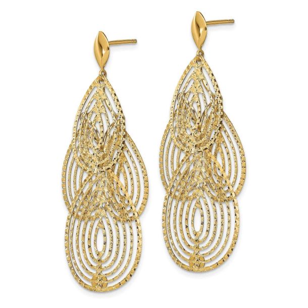 Yellow gold chandelier earrings hotsell