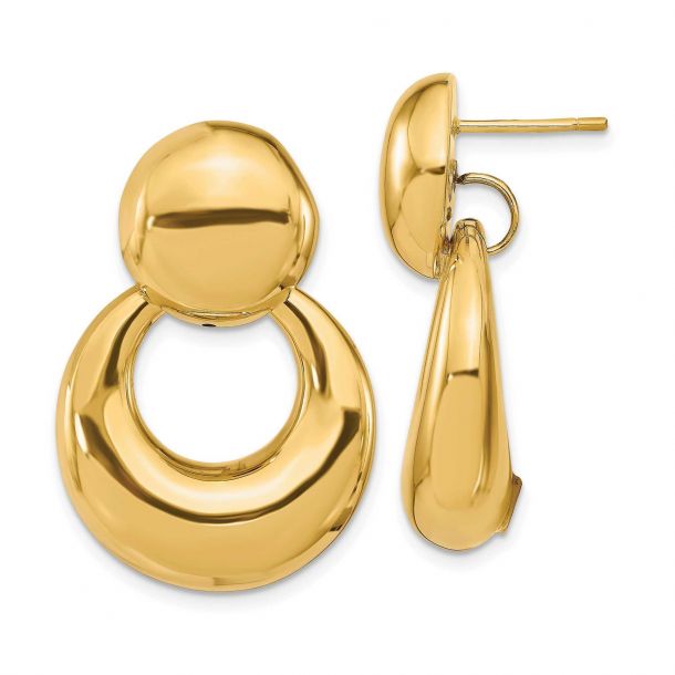 Gold door knocker earrings hot sale