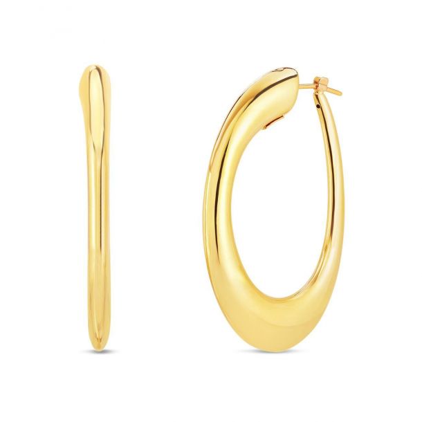 Roberto Coin Chic and Shine Hoop Earrings Yellow Gold