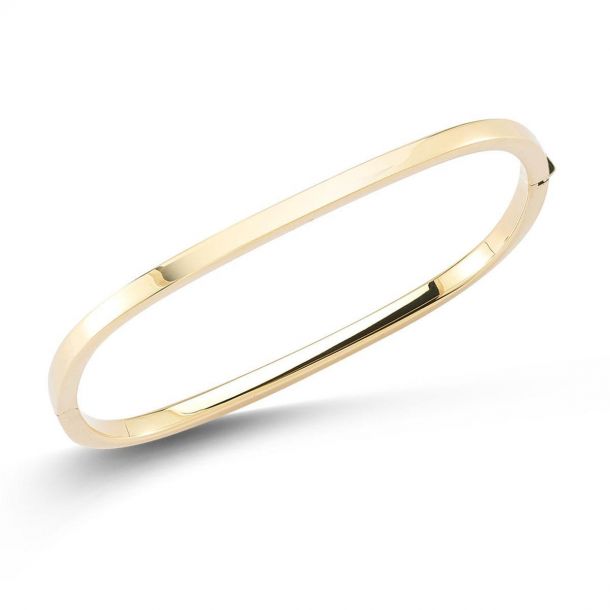 Belk & Co 14K Yellow Gold Polished Hinged Bangle