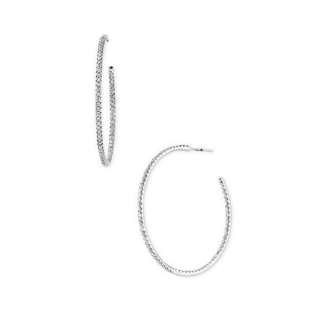 Extra large diamond hoop earrings online