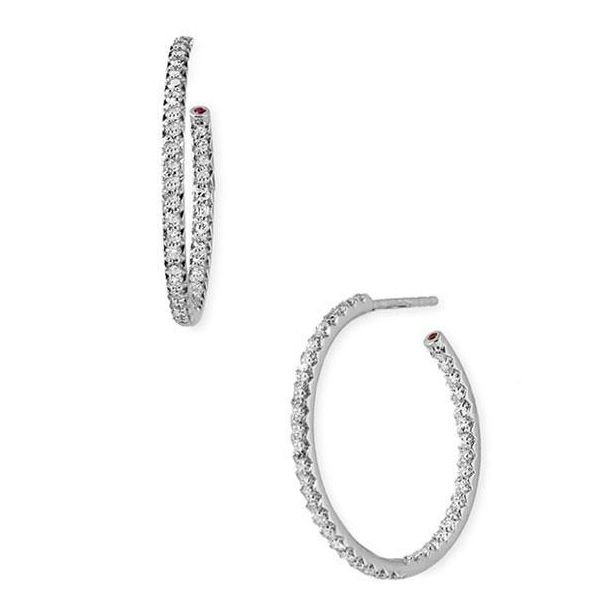 Roberto coin diamond hoops sales