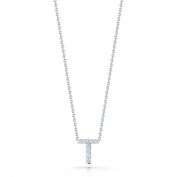 Letter t sales diamond necklace