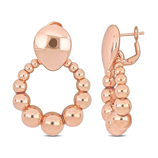Rose Gold Door Knocker Hoop Earrings REEDS Jewelers
