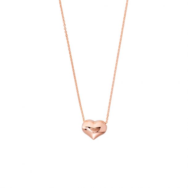 David Yurman Heart Pendant Necklace in 18K Rose Gold with Morganite