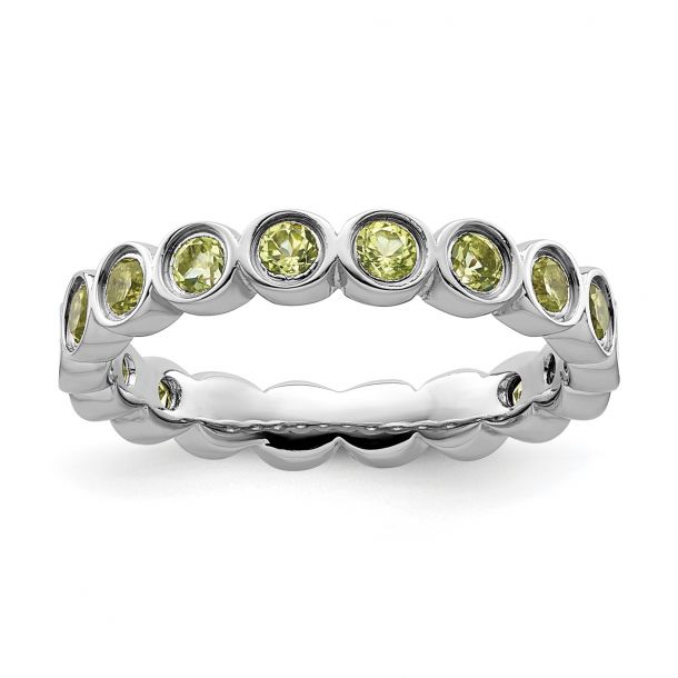 Peridot stackable ring shop