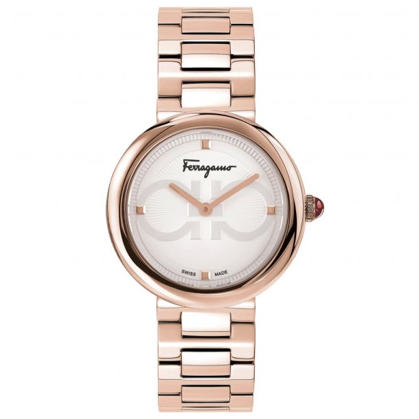 Salvatore Ferragamo Chic Ion Plated Rose Gold Bracelet Watch 32mm SFMF00621 REEDS Jewelers