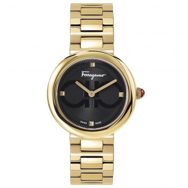 Ferragamo Chic Ion Plated Yellow Gold Bracelet Watch 32mm SFMF00521