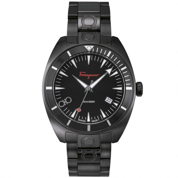 Ferragamo Experience Black Ion Plated Bracelet Watch 41mm SFMG00721 REEDS Jewelers