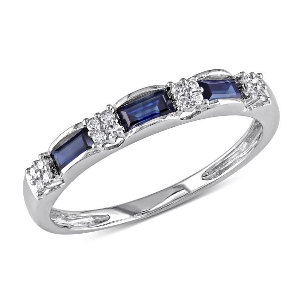 Sapphire and diamond stackable ring store