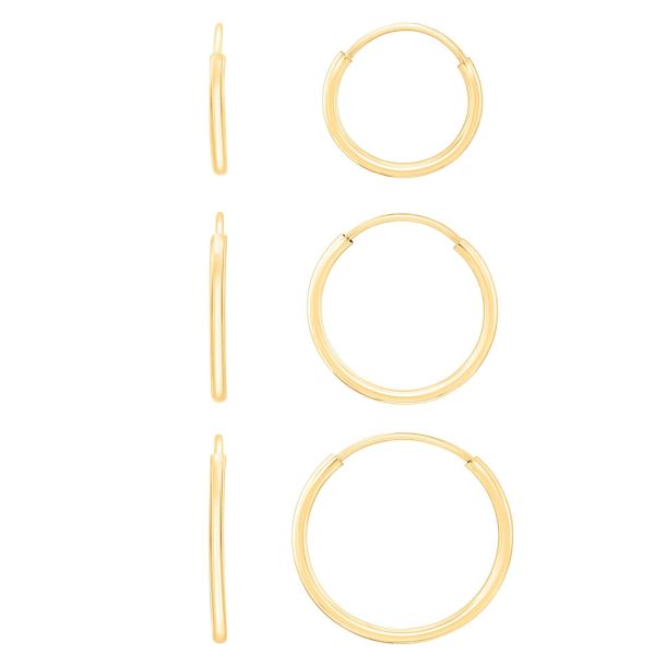 Set of hotsell three hoop earrings