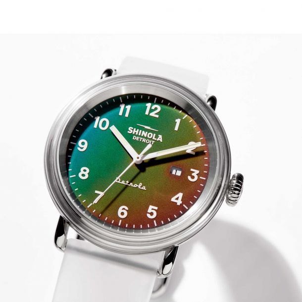 Shinola The Mood Detrola Color Changing Dial Silicone Strap Watch S0120183159 REEDS Jewelers