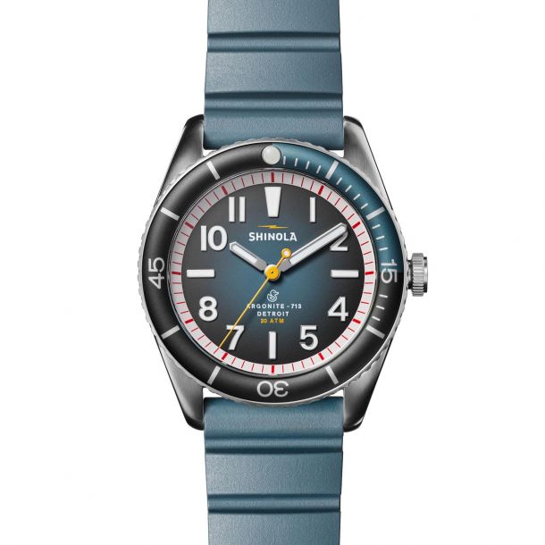 Shinola The Duck Slate Green Rubber Strap Watch 42mm S0120242336