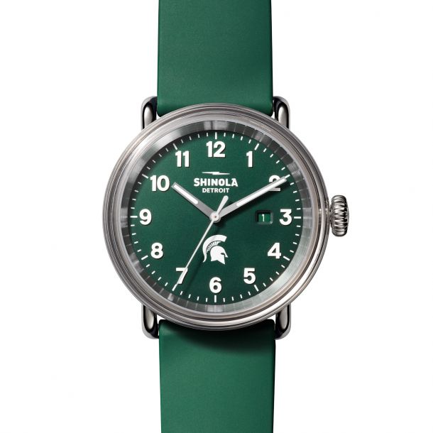 Shinola The Spartan Detrola Green Silicone Strap Watch 43mm S0120183163 REEDS Jewelers