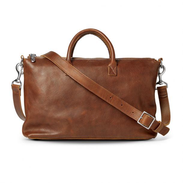 Shinola Utility Computer Brief USA Heritage Brown Leather Bag S0320242041
