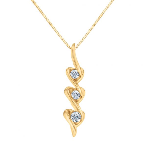 Sirena Three Diamond Waterfall Pendant 1 7ctw REEDS Jewelers