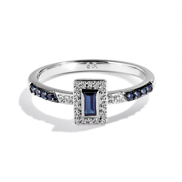 Star Wars™ Fine Jewelry R2-D2 Baguette Blue Sapphire and 1/10ctw