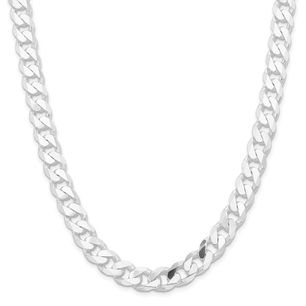 22 Length Chain Sterling Silver 11mm Curb Chain Necklace - 22 Inches | REEDS Jewelers