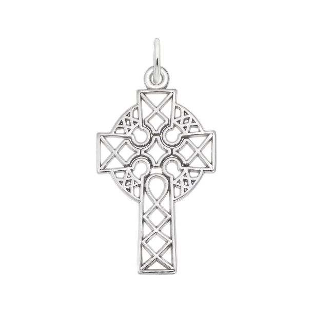 Sterling Silver Celtic Cross Flat Charm REEDS Jewelers