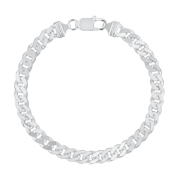 Sterling silver curb link bracelet outlet