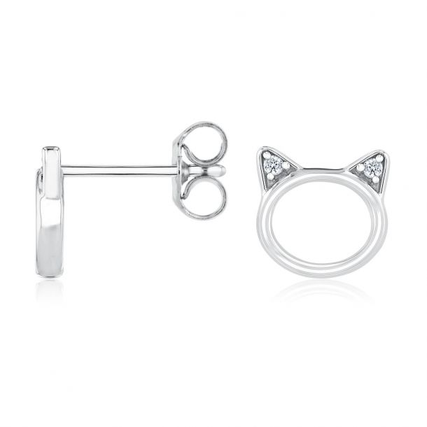 Cat new arrivals diamond earrings