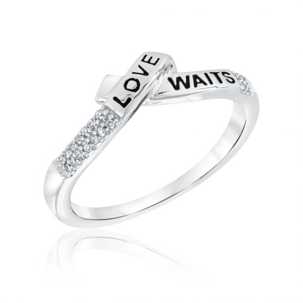 Sterling Silver Diamond Purity Ring