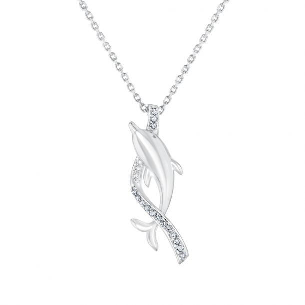 Diamond shop dolphin pendant
