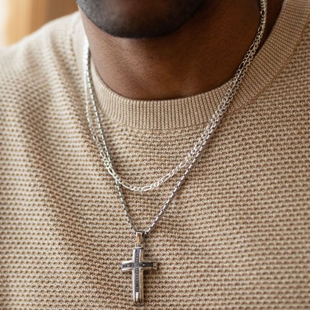 20 inch sterling discount silver figaro chain