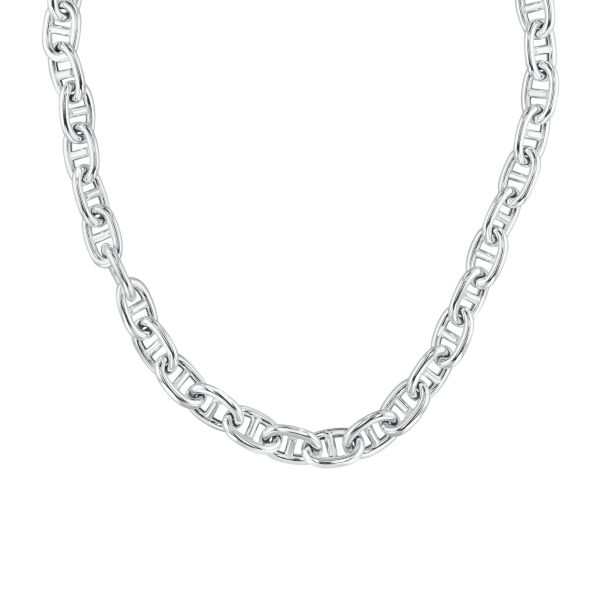Sterling Silver Hollow Mariner Link Chain Necklace 10.8mm 18 Inches REEDS Jewelers