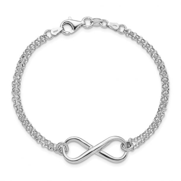 Infinity symbol store bracelet silver