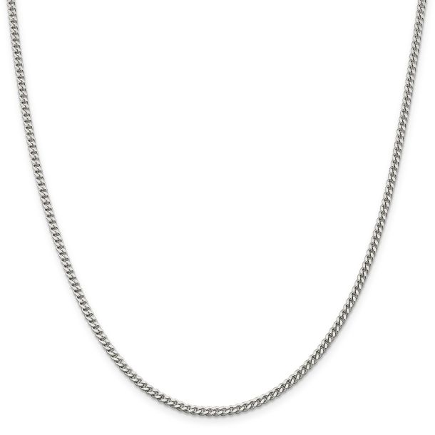 Sterling Silver 3mm Curb Chain Necklace