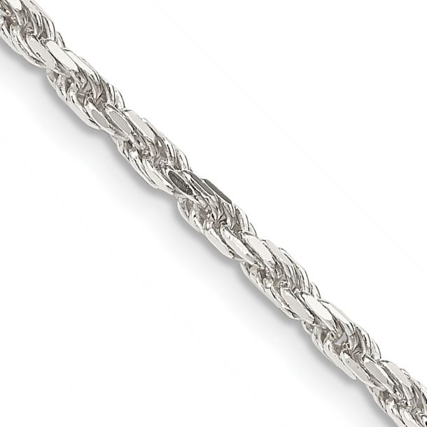 OCHCOH 925 Sterling Silver Clasp 2/2.5/3/4/5mm Rope Chain for Men Women Diamond Cut Chain Necklace 16, 18, 20, 22, 24, 26, 30 inch