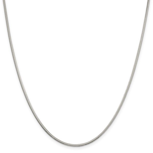 Sterling Silver Solid Diamond Cut Snake Chain Necklace 2mm REEDS Jewelers