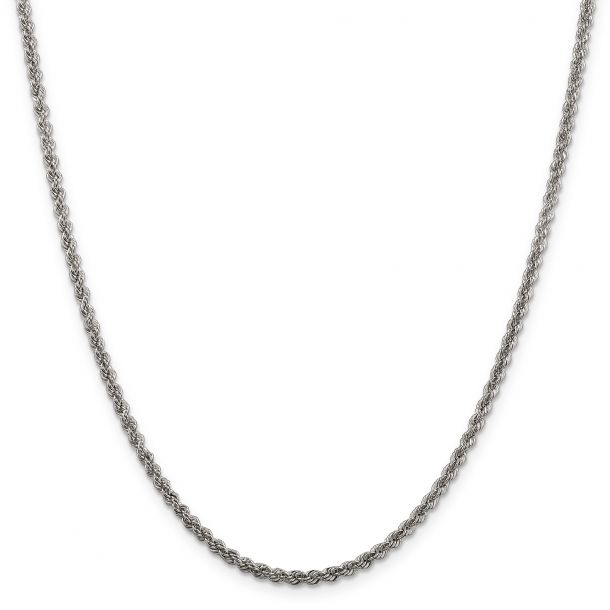Rope chain hotsell mens silver
