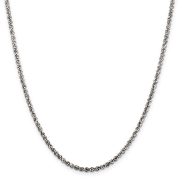 Sterling Silver Solid Rope Chain Necklace 2.5mm REEDS Jewelers