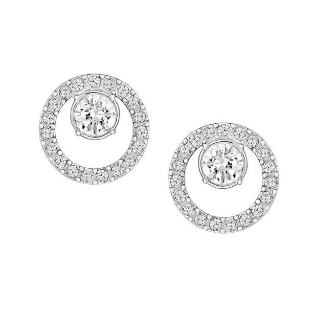 Masculinity sweet future Swarovski Crystal Creativity Circle Small Earrings | REEDS Jewelers