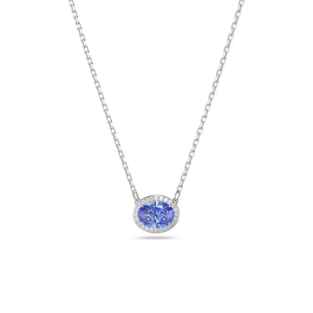 Swarovski Crystal and Zirconia Constella Rhodium-Plated Blue