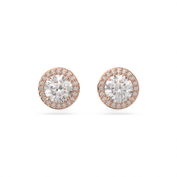Halo stud earrings with swarovski elements store