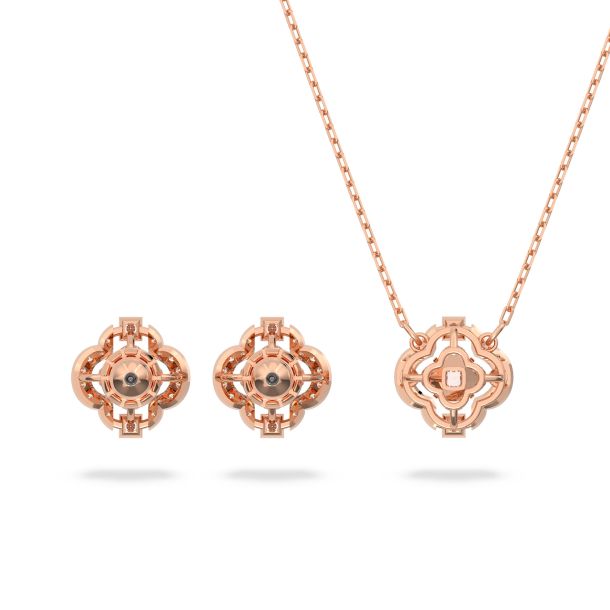Swarovski Crystal and Zirconia Sparkling Dance Rose Gold