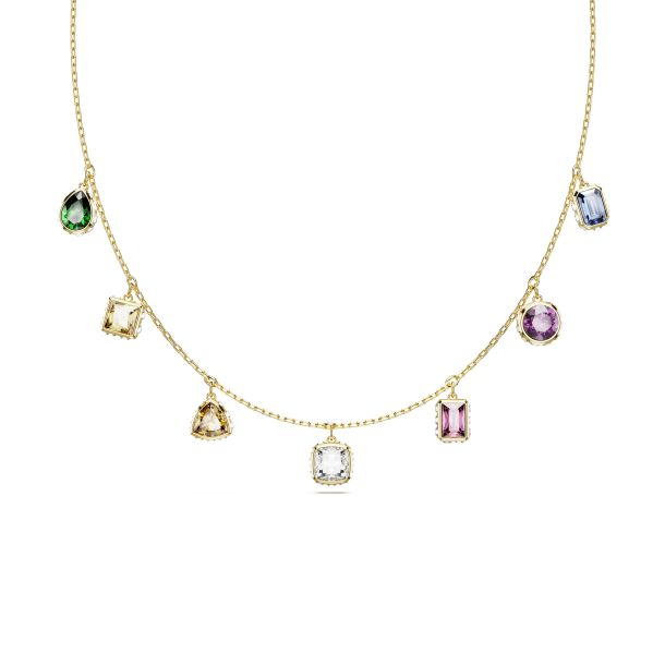 Station necklace sales with swarovski crystals