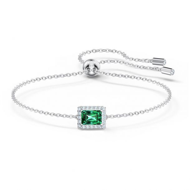 Swarovski Crystal Angelic Rectangular Bolo Bracelet Green