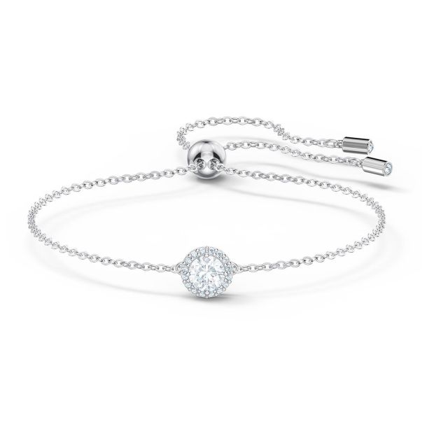 Swarovski Crystal Angelic Round Bolo Bracelet White
